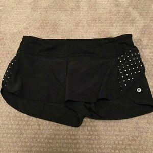 Black lululemon athletic shorts